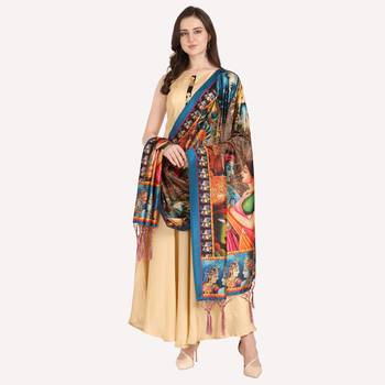 Digital print assam silk dupatta for women and girls to wear on gown chaniya choli kurti etc 3