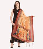 Digital print assam silk dupatta for women and girls to wear on gown chaniya choli kurti etc