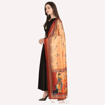 Digital print assam silk dupatta for women and girls to wear on gown chaniya choli kurti etc 2
