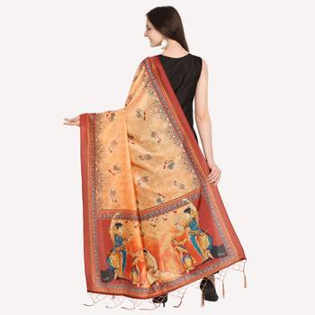 Digital print assam silk dupatta for women and girls to wear on gown chaniya choli kurti etc 4