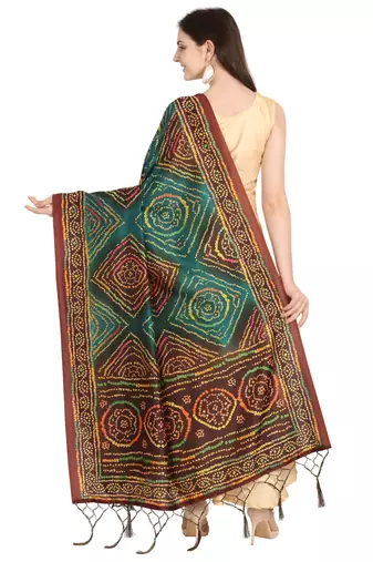 Digital print assam silk dupatta for women and girls to wear on gown chaniya choli kurti etc