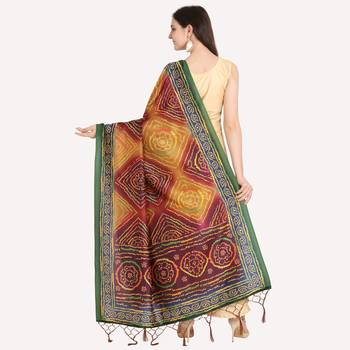Digital print assam silk dupatta for women and girls to wear on gown chaniya choli kurti etc 4