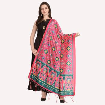 Digital print assam silk dupatta for women and girls to wear on gown chaniya choli kurti etc 1