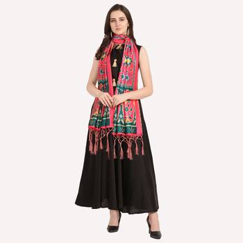 Digital print assam silk dupatta for women and girls to wear on gown chaniya choli kurti etc 3