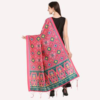 Digital print assam silk dupatta for women and girls to wear on gown chaniya choli kurti etc 4