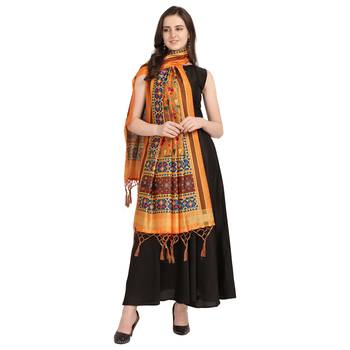 Digital print assam silk dupatta for women and girls to wear on gown chaniya choli kurti etc 3