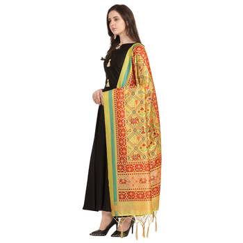 Digital print assam silk dupatta for women and girls to wear on gown chaniya choli kurti etc 2