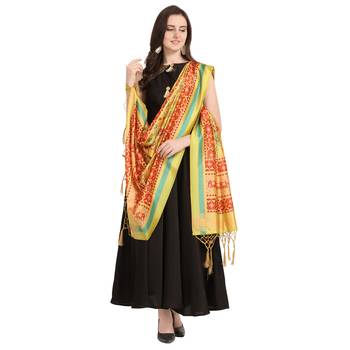 Digital print assam silk dupatta for women and girls to wear on gown chaniya choli kurti etc 3