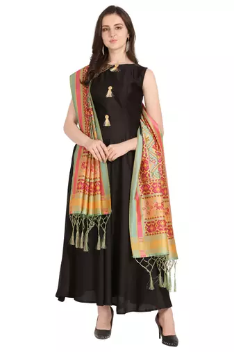 Digital print assam silk dupatta for women and girls to wear on gown chaniya choli kurti etc