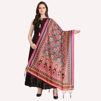 Digital print assam silk dupatta for women and girls to wear on gown chaniya choli kurti etc 1