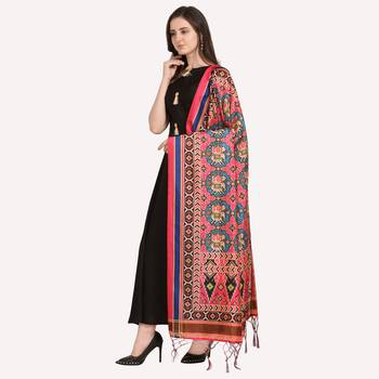 Digital print assam silk dupatta for women and girls to wear on gown chaniya choli kurti etc 2