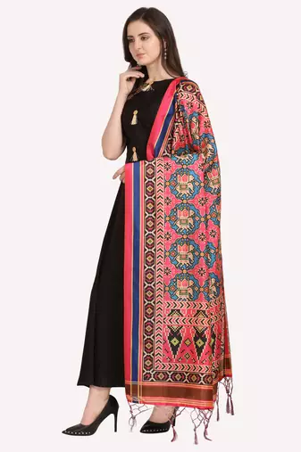 Digital print assam silk dupatta for women and girls to wear on gown chaniya choli kurti etc