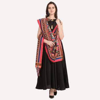 Digital print assam silk dupatta for women and girls to wear on gown chaniya choli kurti etc 3
