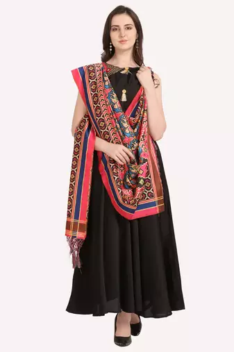 Digital print assam silk dupatta for women and girls to wear on gown chaniya choli kurti etc