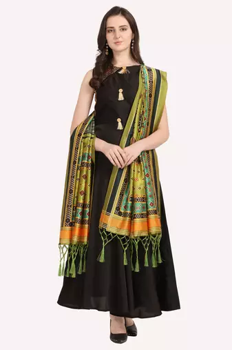 Digital print assam silk dupatta for women and girls to wear on gown chaniya choli kurti etc