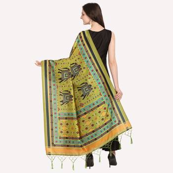 Digital print assam silk dupatta for women and girls to wear on gown chaniya choli kurti etc 4