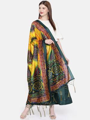Digital print assam silk dupatta for women and girls to wear on gown chaniya choli kurti etc 1
