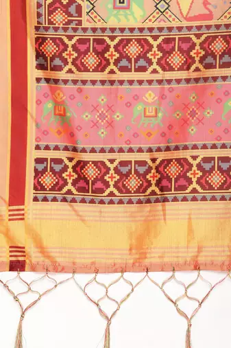 Digital print assam silk dupatta for women and girls to wear on gown chaniya choli kurti etc