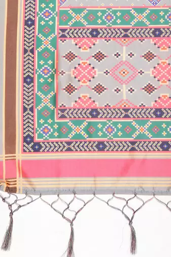 Digital print assam silk dupatta for women and girls to wear on gown chaniya choli kurti etc