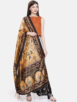 Digital print assam silk dupatta for women and girls to wear on gown chaniya choli kurti etc 1