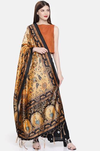Digital print assam silk dupatta for women and girls to wear on gown chaniya choli kurti etc