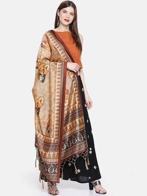 Digital print assam silk dupatta for women and girls to wear on gown chaniya choli kurti etc 1