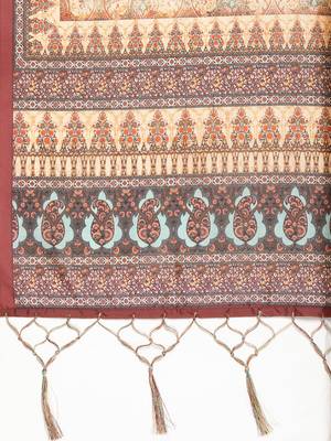 Digital print assam silk dupatta for women and girls to wear on gown chaniya choli kurti etc 2