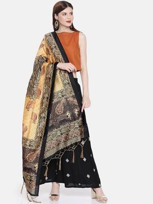 Digital print assam silk dupatta for women and girls to wear on gown chaniya choli kurti etc 1