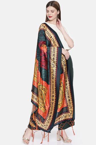 Digital print assam silk dupatta for women and girls to wear on gown chaniya choli kurti etc