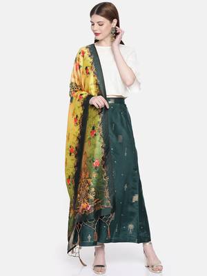 Digital print assam silk dupatta for women and girls to wear on gown chaniya choli kurti etc 1