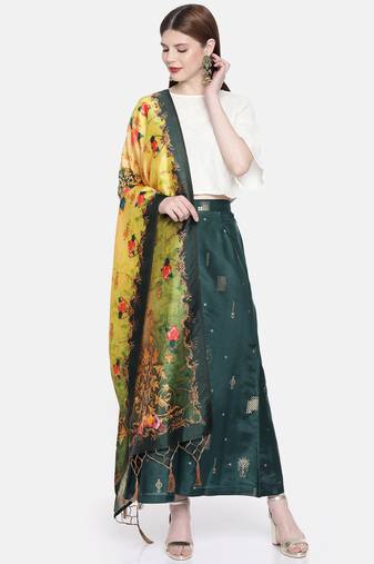 Digital print assam silk dupatta for women and girls to wear on gown chaniya choli kurti etc