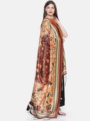 Digital print assam silk dupatta for women and girls to wear on gown chaniya choli kurti etc 1