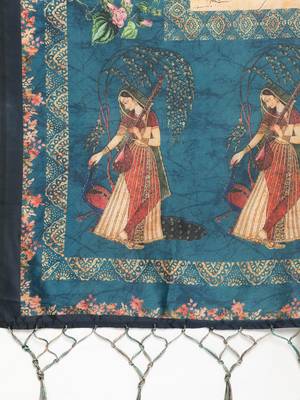 Digital print assam silk dupatta for women and girls to wear on gown chaniya choli kurti etc 2
