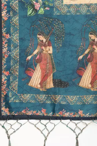 Digital print assam silk dupatta for women and girls to wear on gown chaniya choli kurti etc
