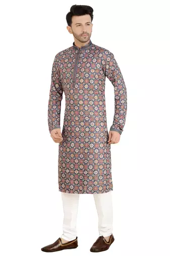 Arruga stylish digital print sequins embroidery kurta pajama