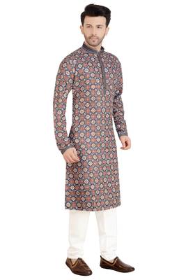 Arruga stylish digital print sequins embroidery kurta pajama 5