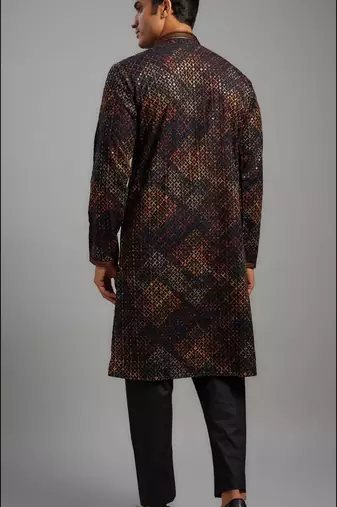 Arruga stylish digital print sequins embroidery kurta pajama