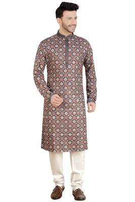 Arruga stylish digital print sequins embroidery kurta pajama 1