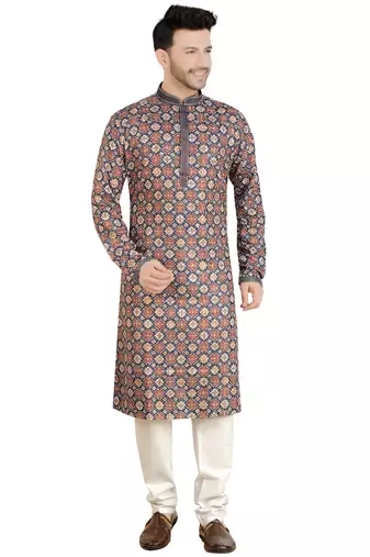 Arruga stylish digital print sequins embroidery kurta pajama