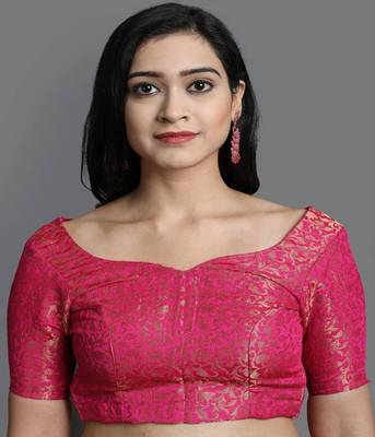Mustard Yellow and Pink Cotton Silk Saree With Zari Woven Work 4