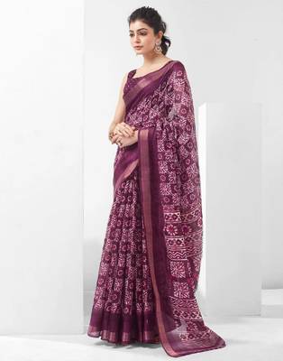 Maroon woven art silk saree with blouse 1