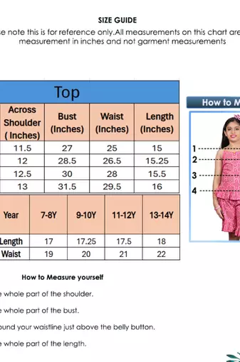  kids rayon floral printed night suit(pink)