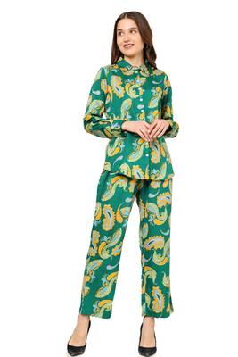  women's buta printed co-ord set(green) 1