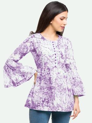  women's/girls cotton tie die printed top 2