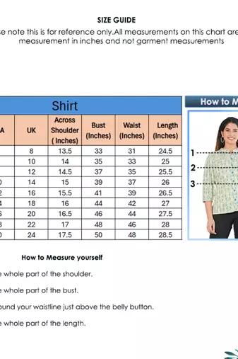  women's floral printed regular pintucks shirt (green)