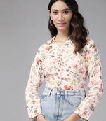 Yash gallery womens rayon floral printed shirt (multi)