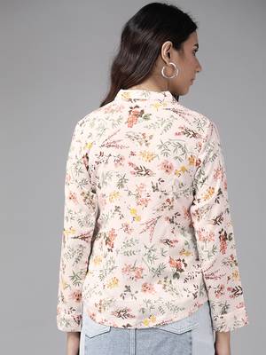  womens rayon floral printed shirt (multi) 2