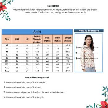  womens rayon floral printed shirt (multi) 5