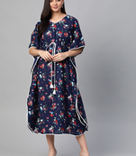 Yash gallery women's cotton floral printed kaftan