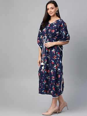  women's cotton floral printed kaftan 2